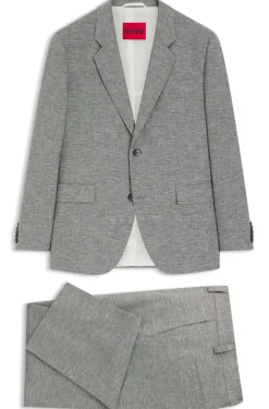 Modern-Fit Zweiteiler aus Sharkskin-Gewebe