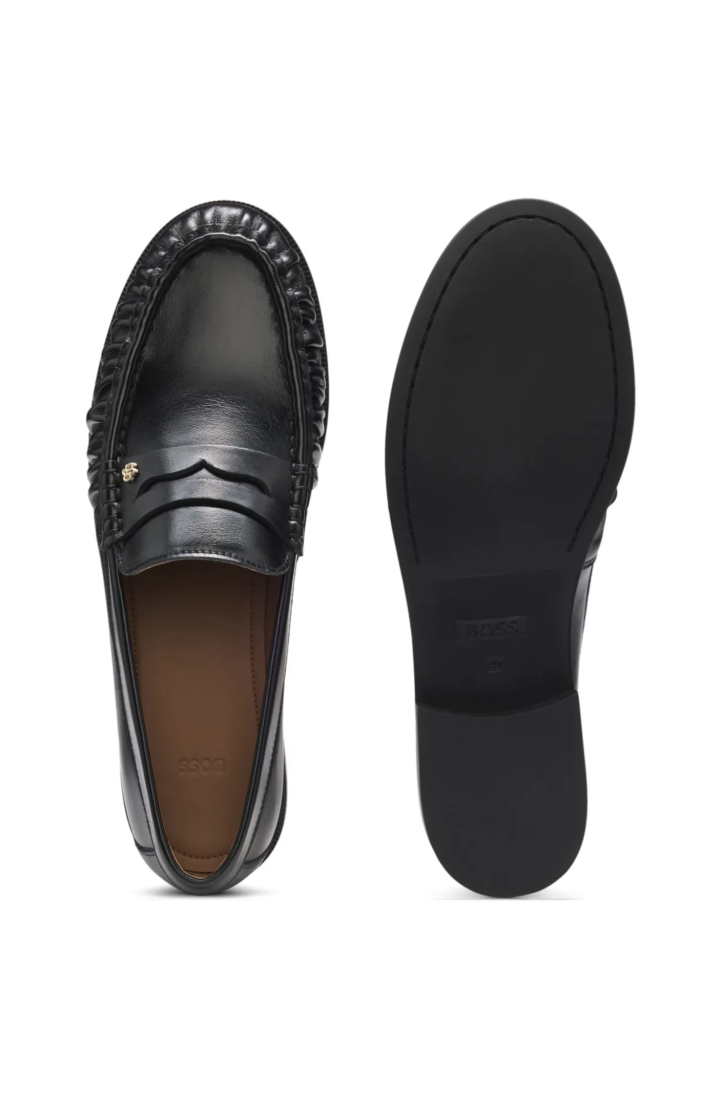 Mokassins aus Leder mit Double B Monogramm