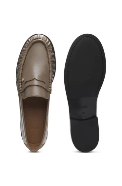 Mokassins aus Leder mit Double B Monogramm