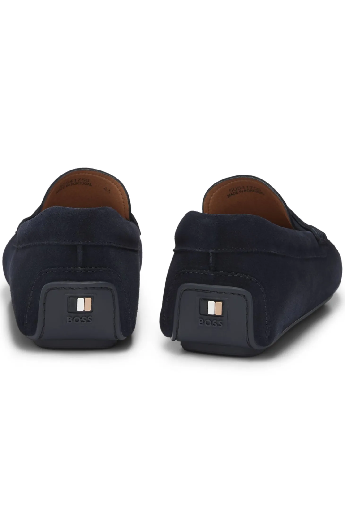 Mokassins aus Veloursleder mit Pennyloafer-Detail