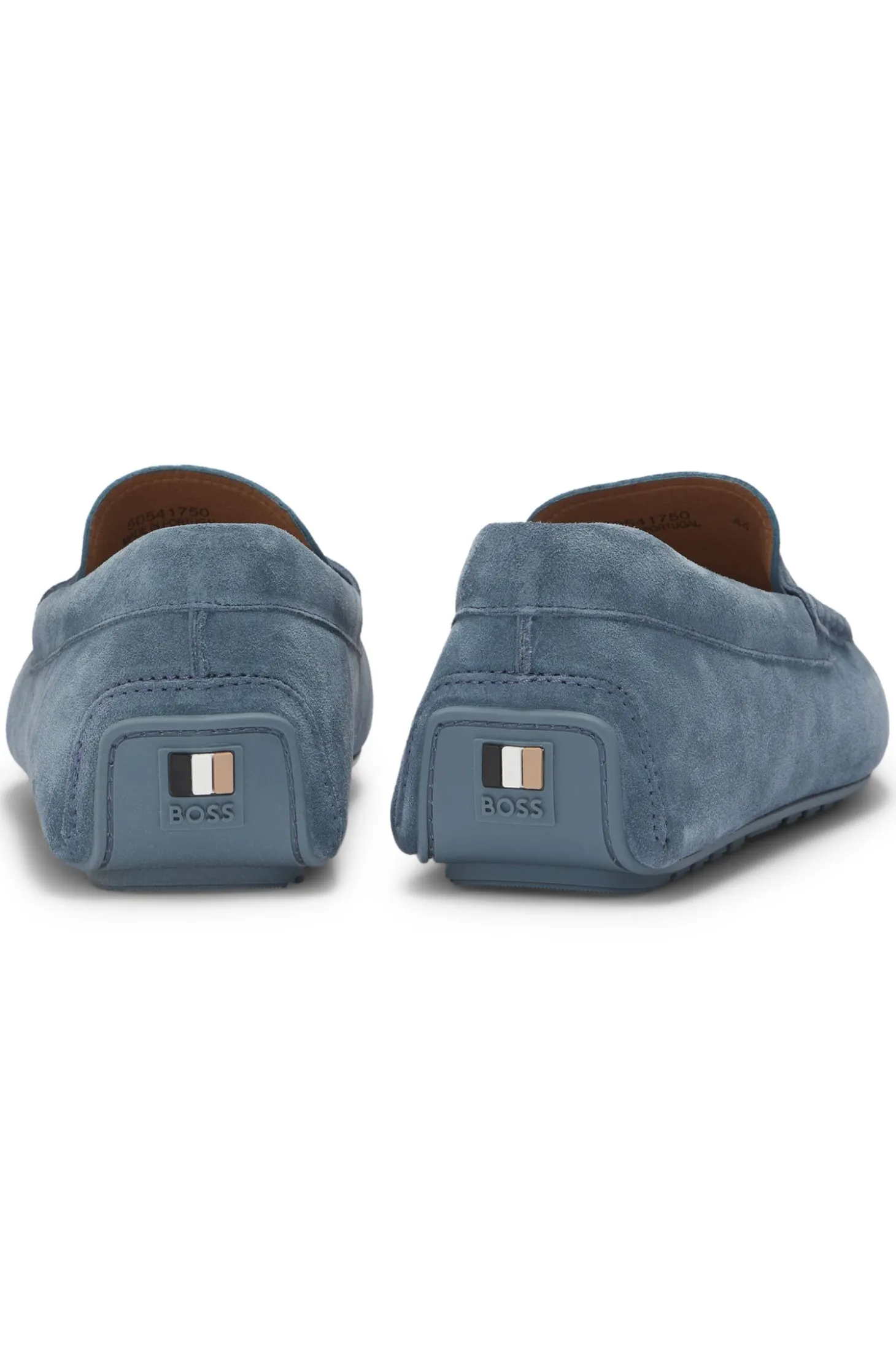 Mokassins aus Veloursleder mit Pennyloafer-Detail