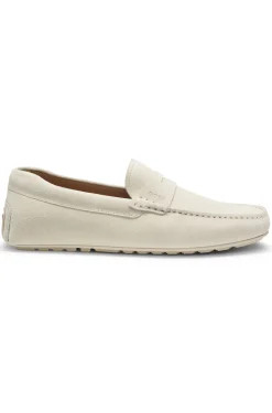 Mokassins aus Veloursleder mit Pennyloafer-Detail