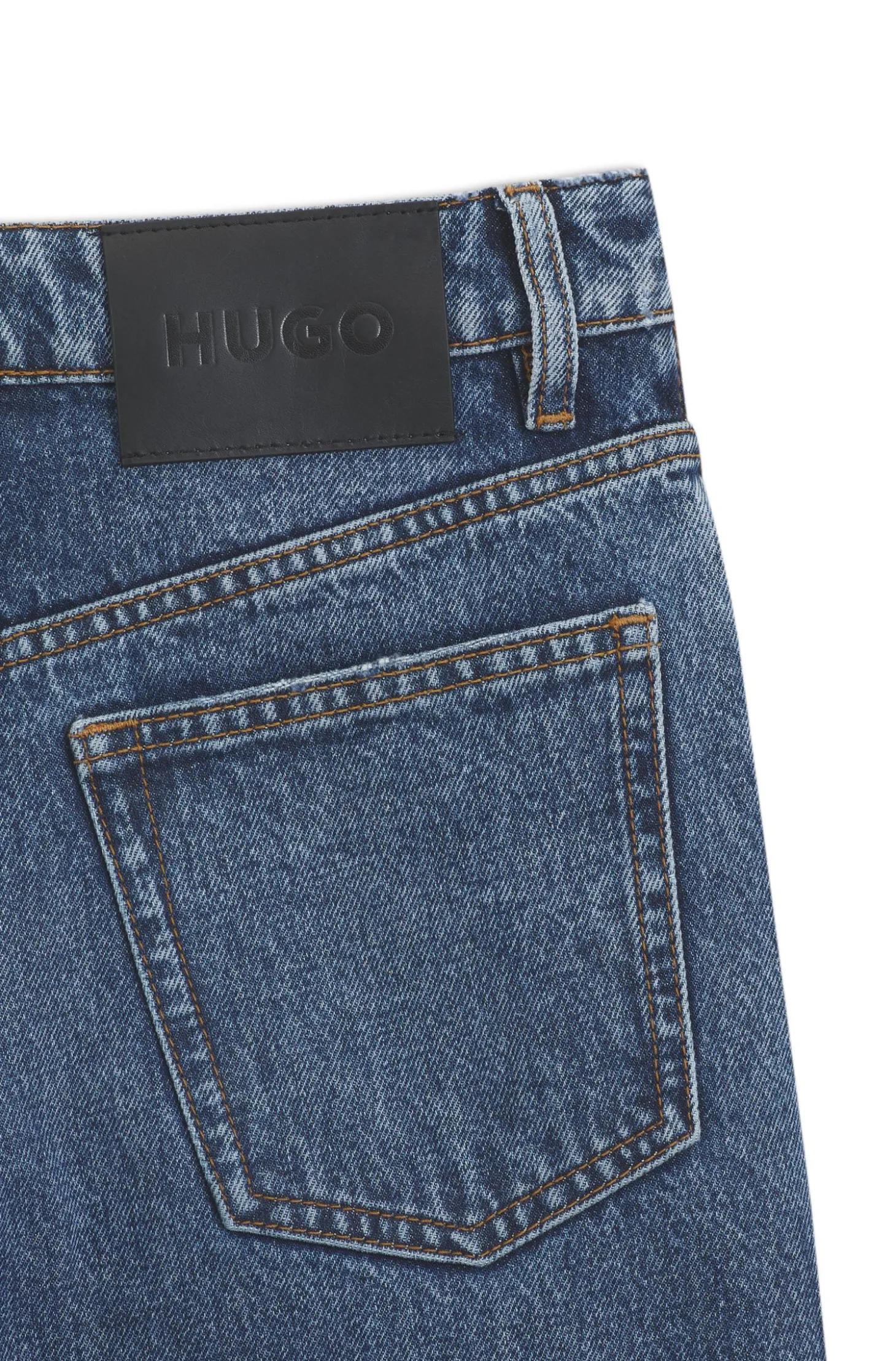 Mom-Fit Jeans aus blauem Denim