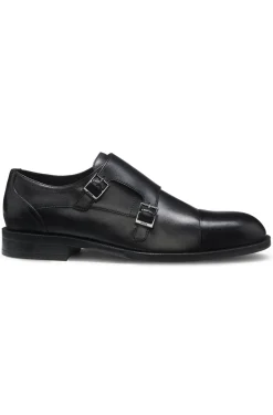 Monkstraps aus Leder mit doppeltem Riemen