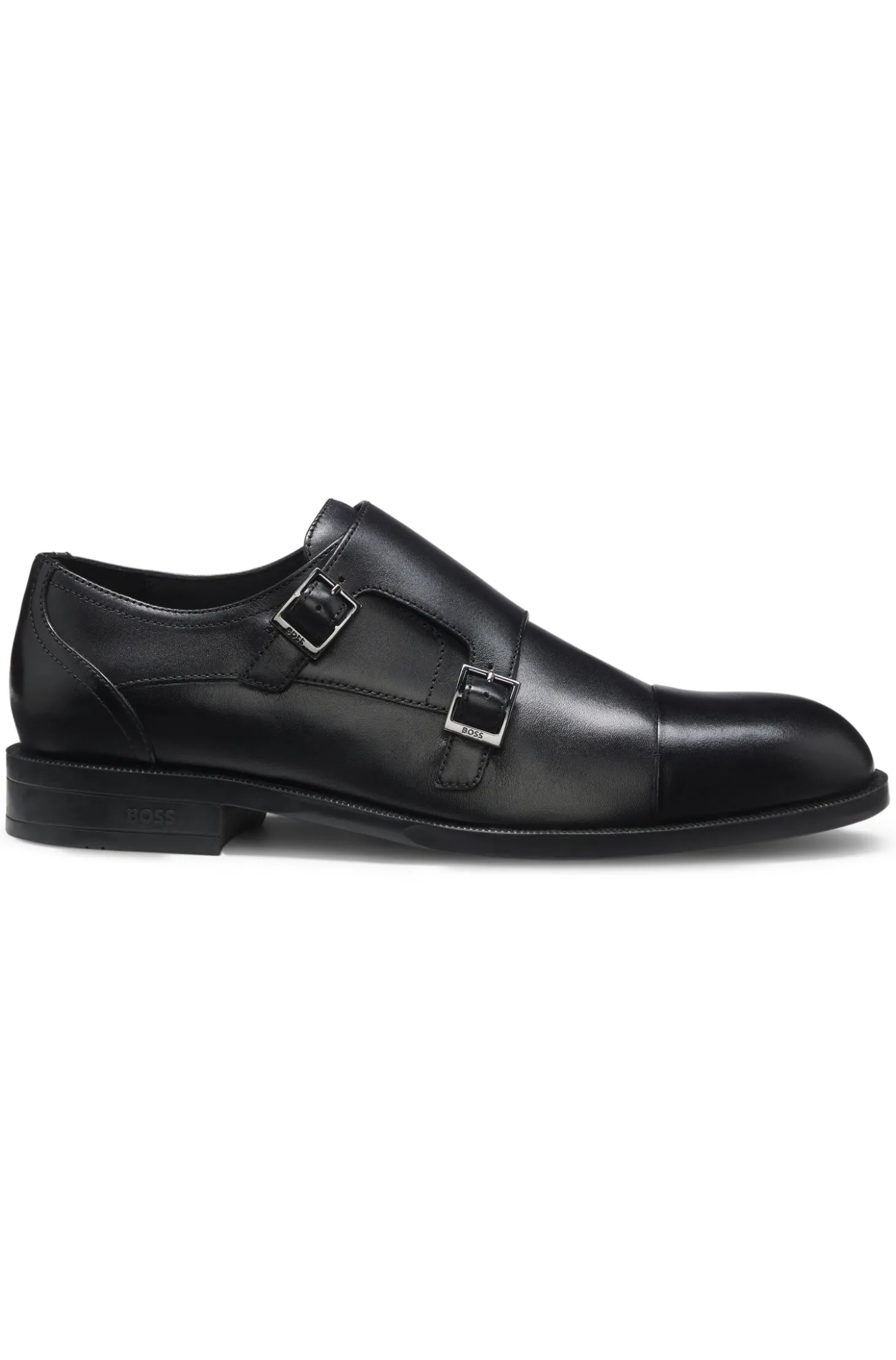 Monkstraps aus Leder mit doppeltem Riemen