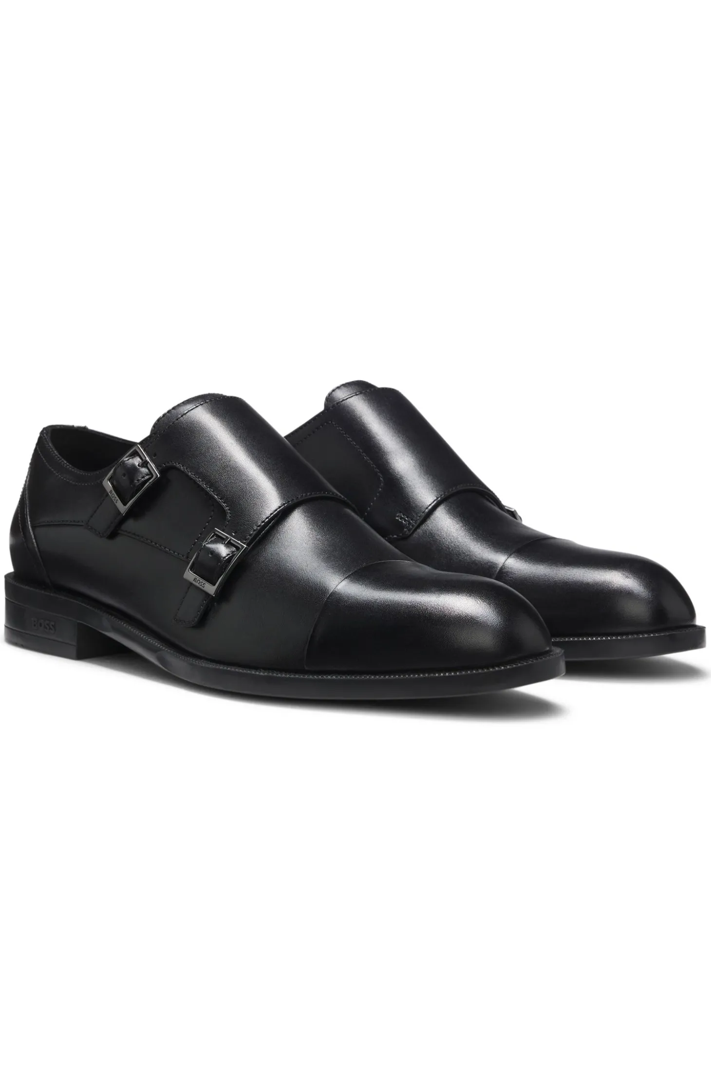 Monkstraps aus Leder mit doppeltem Riemen