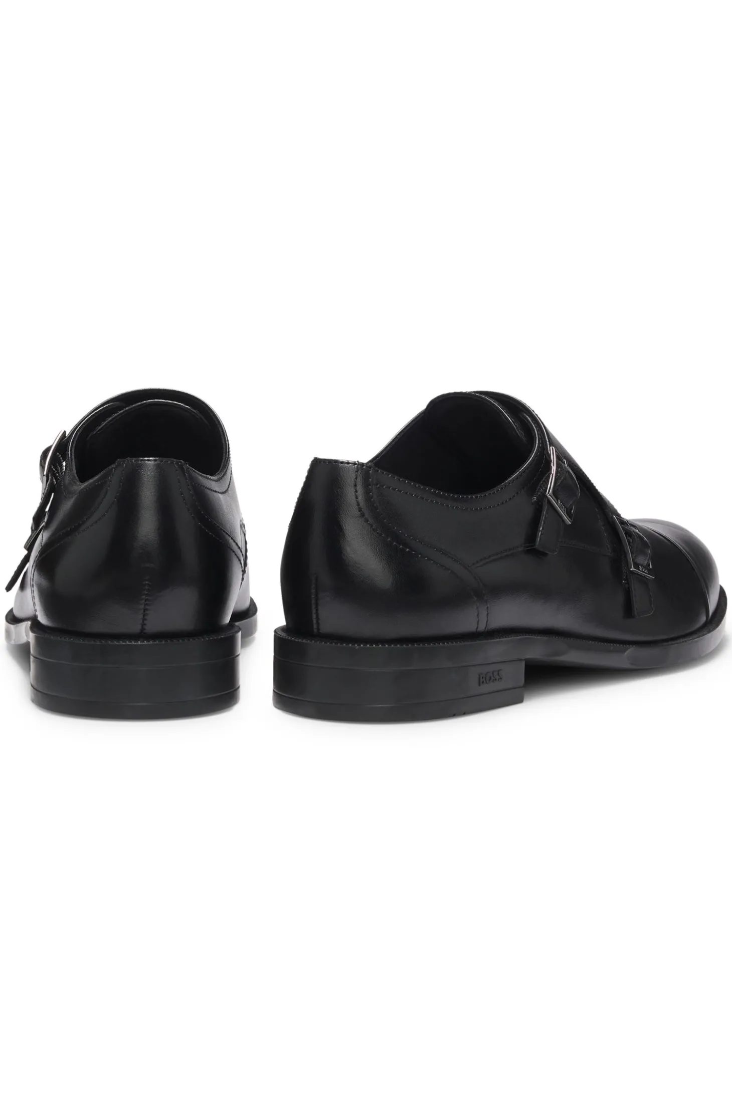 Monkstraps aus Leder mit doppeltem Riemen
