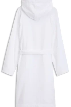 Morgenmantel aus langfaseriger Baumwolle mit Logo-Revers