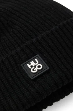 Mütze aus Schurwolle mit Stack-Logo