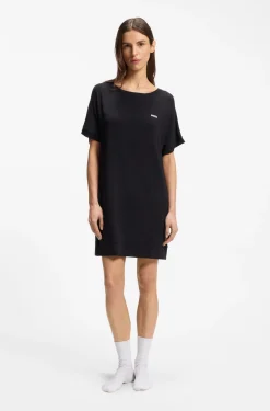 Nachthemd aus Stretch-Jersey mit Logo-Print