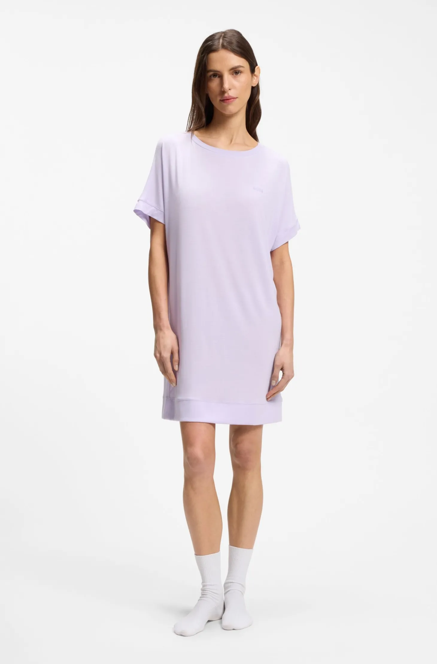 Nachthemd aus Stretch-Jersey mit Logo-Print