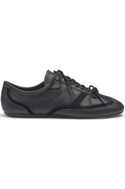 Nappaleder-Sneakers mit Veloursleder-Details