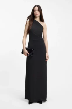 One-Shoulder-Kleid aus Stretch-Gewebe