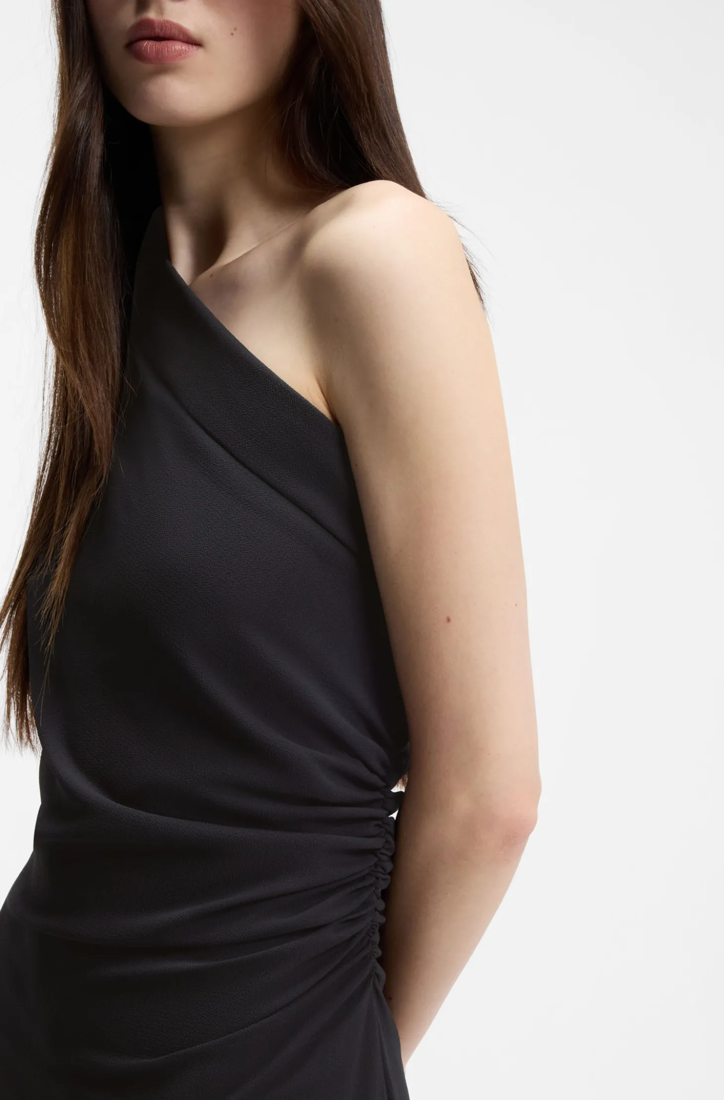 One-Shoulder-Kleid aus Stretch-Gewebe