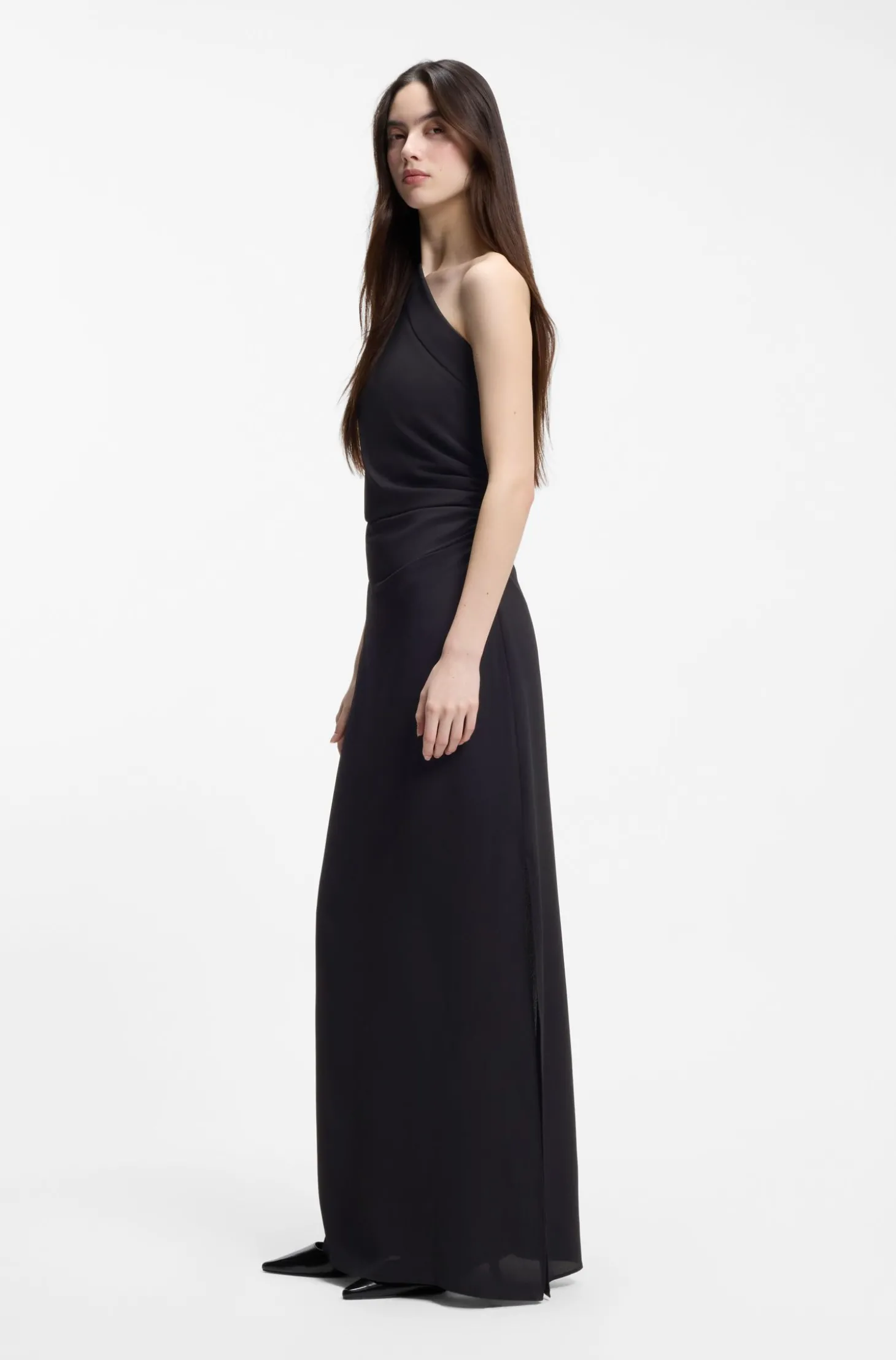 One-Shoulder-Kleid aus Stretch-Gewebe