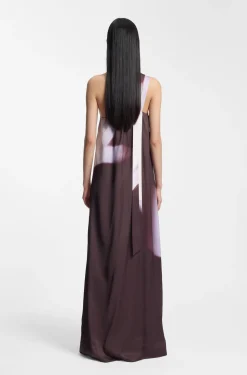 One-Shoulder-Kleid mit Blumenprint