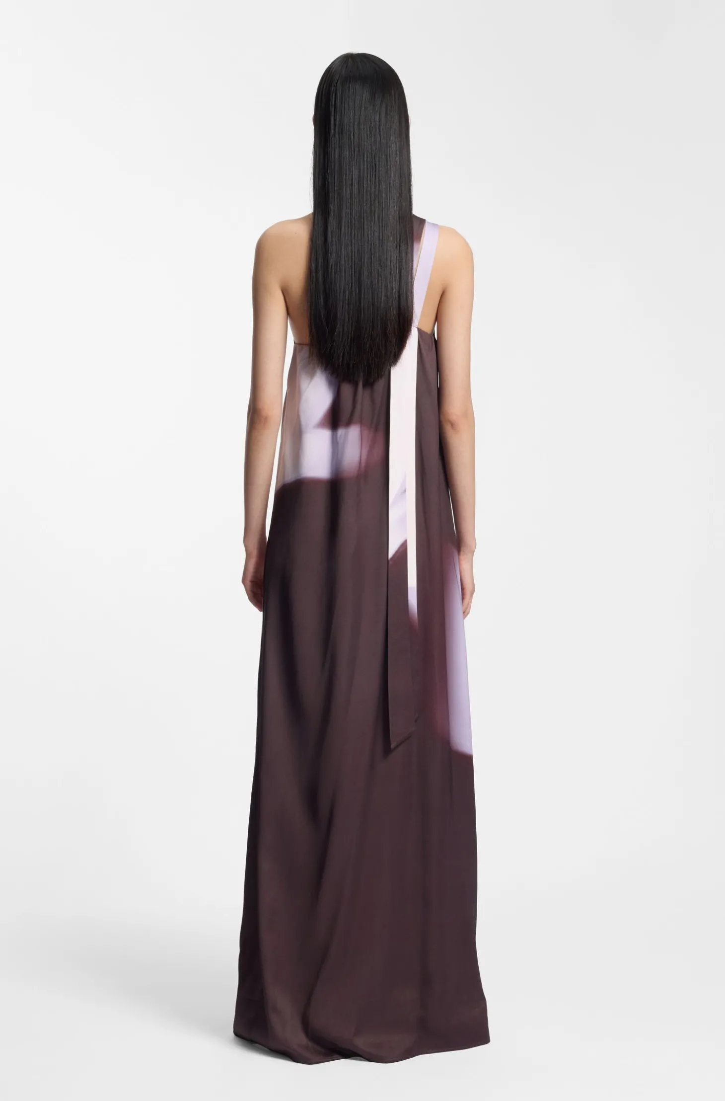 One-Shoulder-Kleid mit Blumenprint