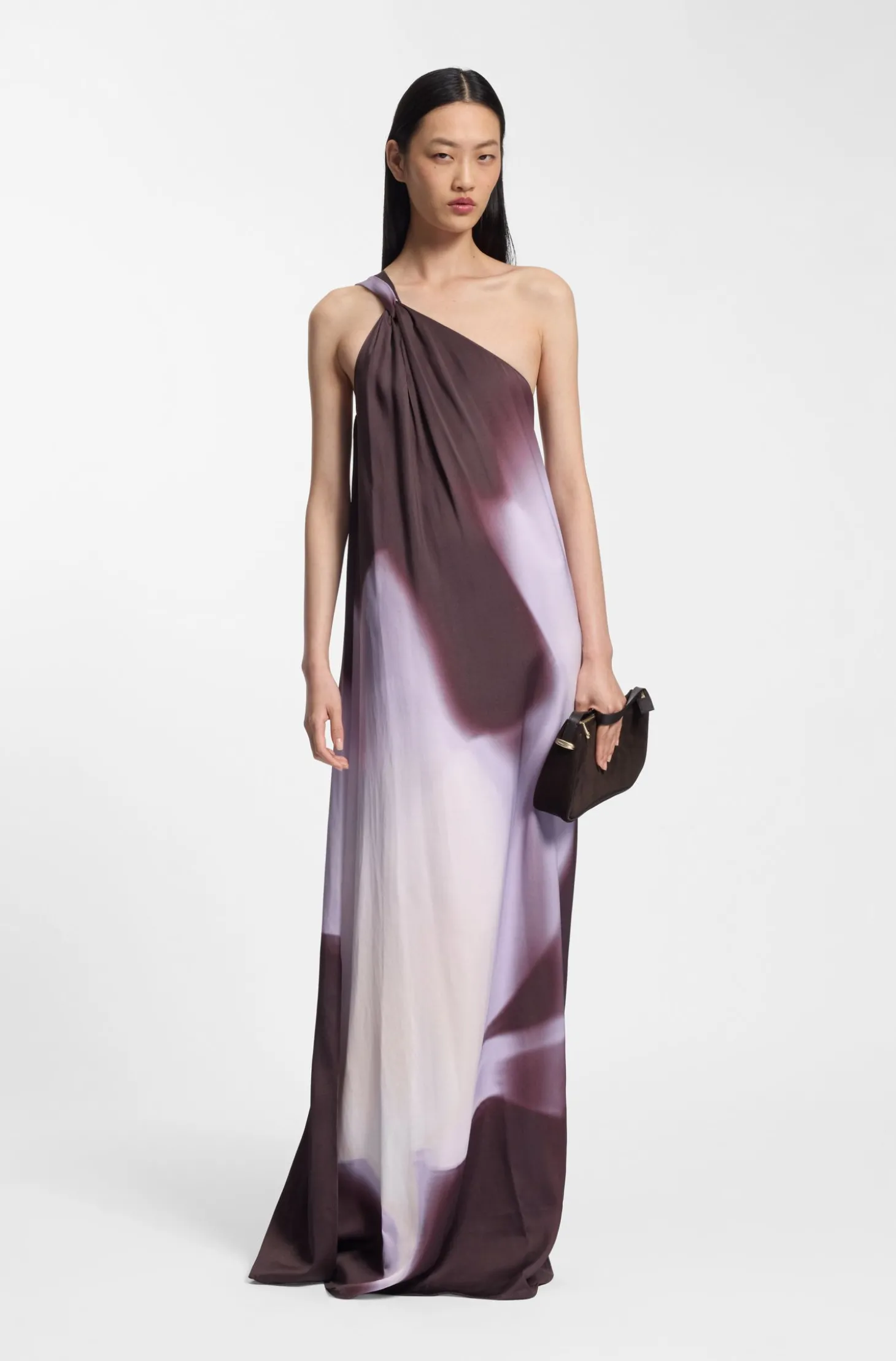 One-Shoulder-Kleid mit Blumenprint