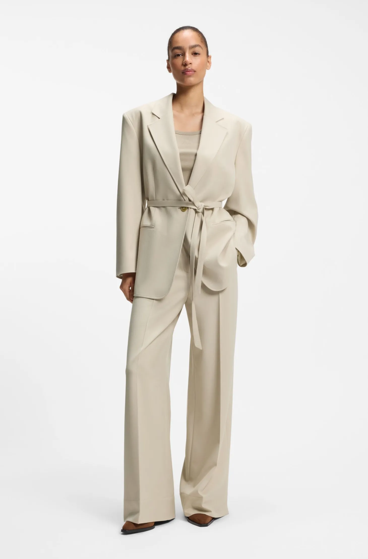 Oversized Blazer mit Gürtel