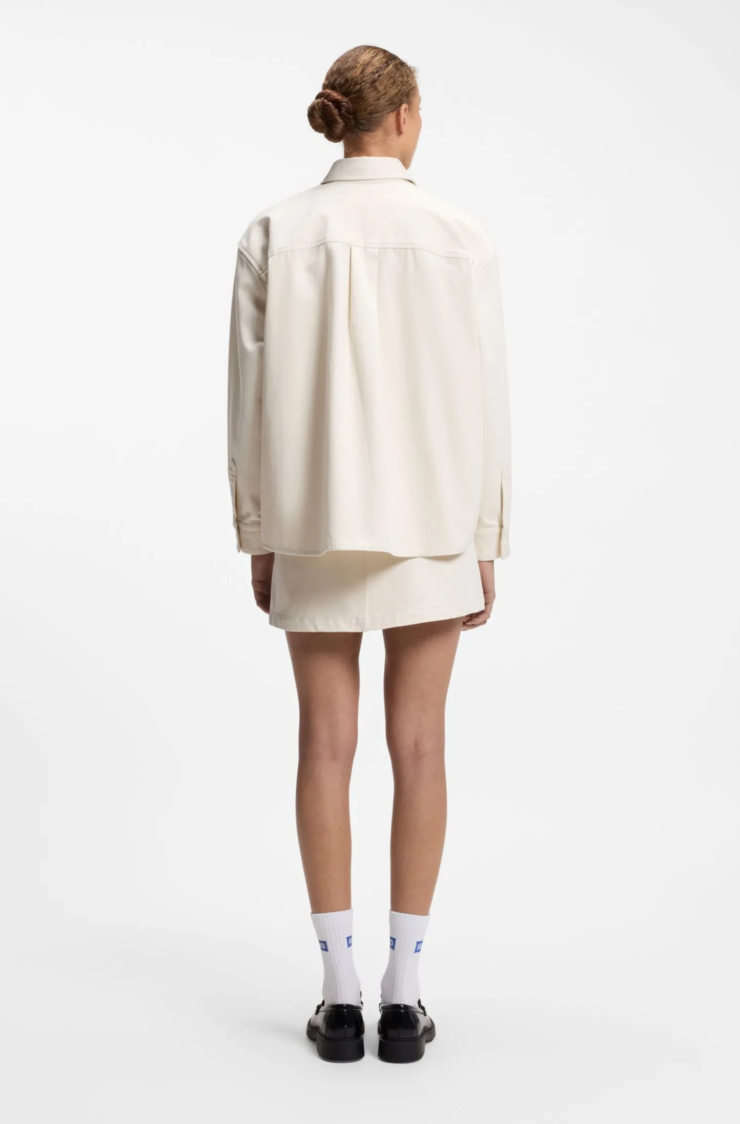 Oversized Bluse aus Baumwoll-Twill