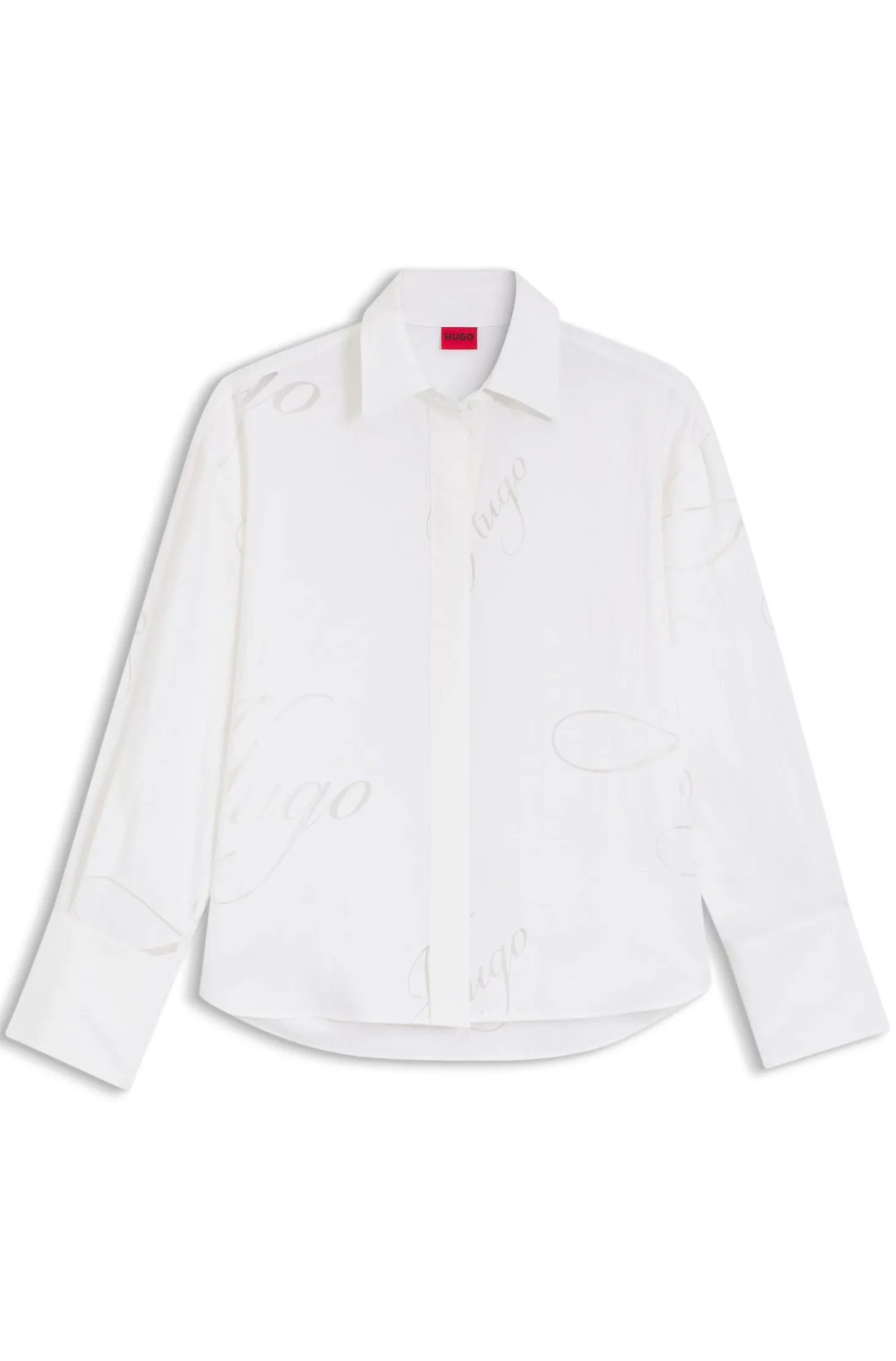 Oversized Bluse mit Burnout-Logo-Print