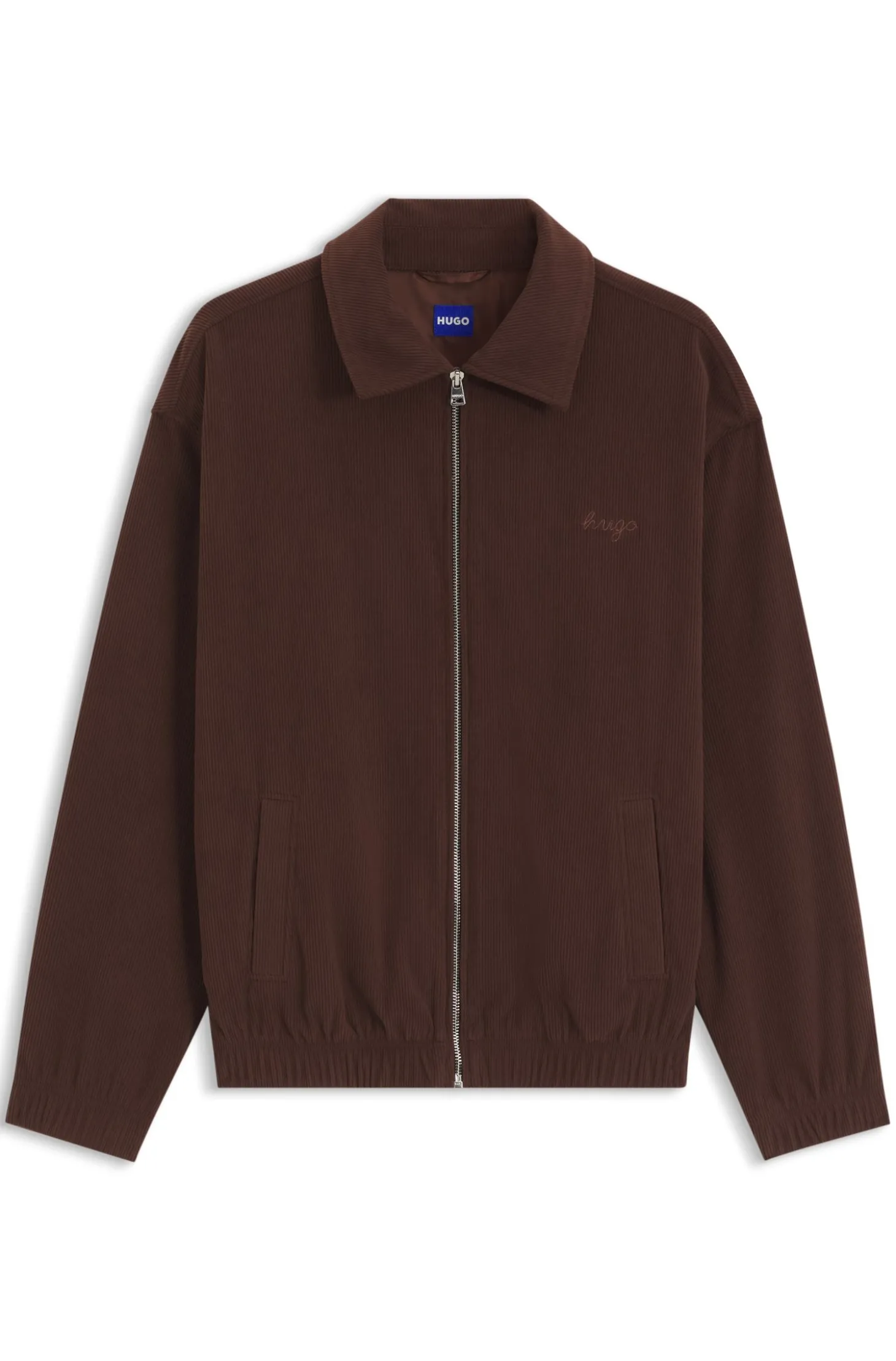 Oversized-Fit Cordjacke mit Script-Logo
