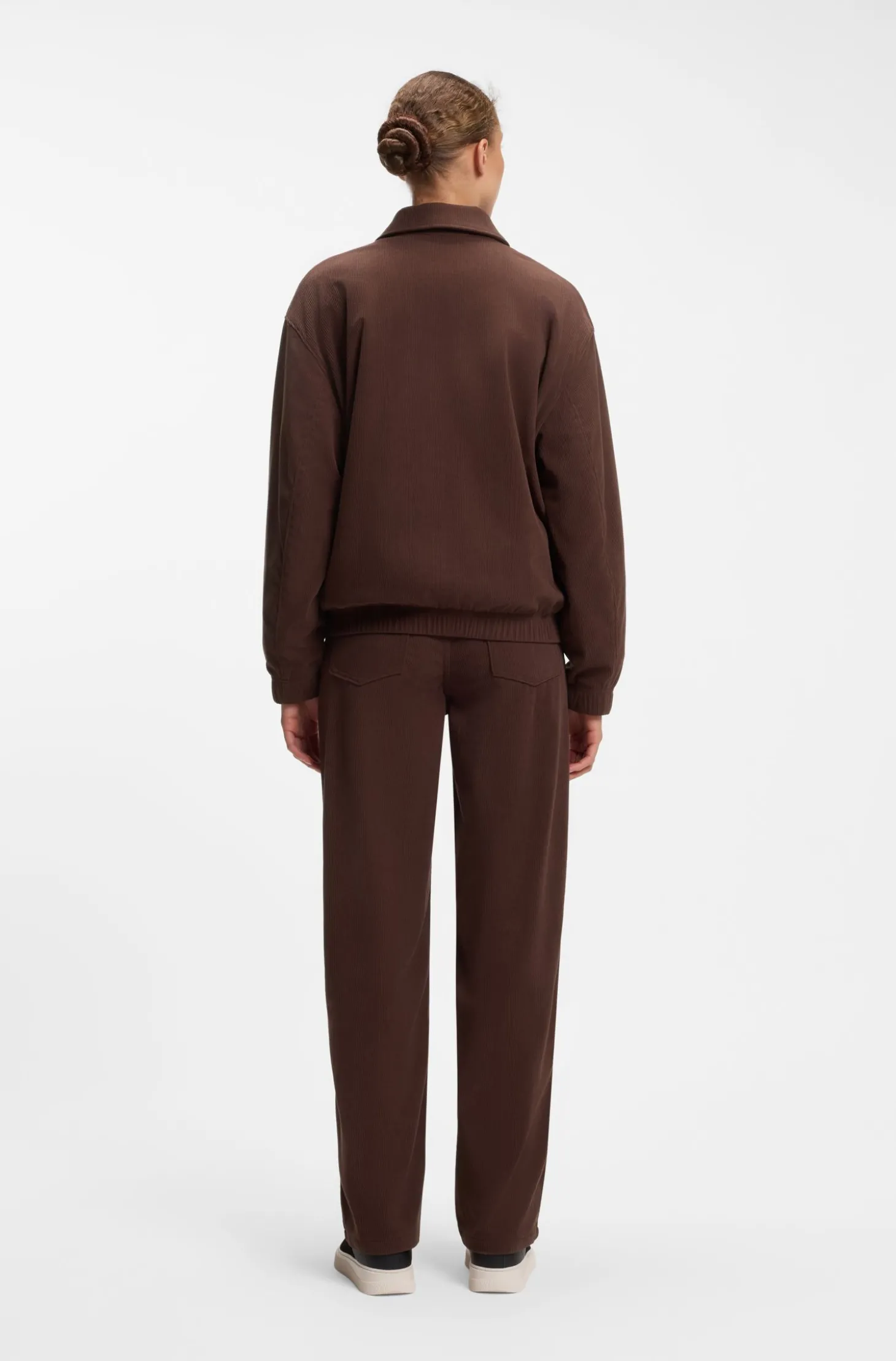 Oversized-Fit Cordjacke mit Script-Logo