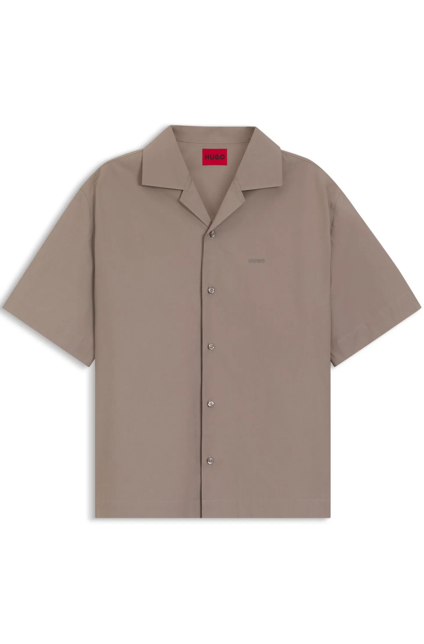 Oversized-Fit Hemd aus Baumwolle mit Paper-Touch-Effekt