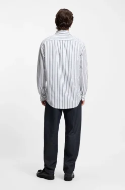 Oversized-Fit Hemd aus gestreifter Baumwoll-Popeline