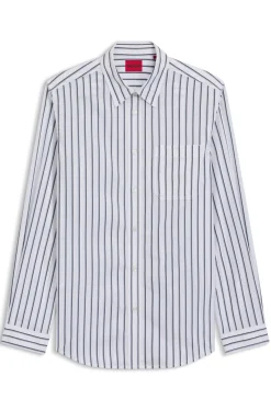 Oversized-Fit Hemd aus gestreifter Baumwoll-Popeline