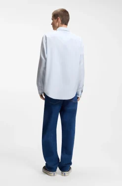 Oversized-Fit Hemd aus Oxford-Baumwolle mit Logo-Stickerei