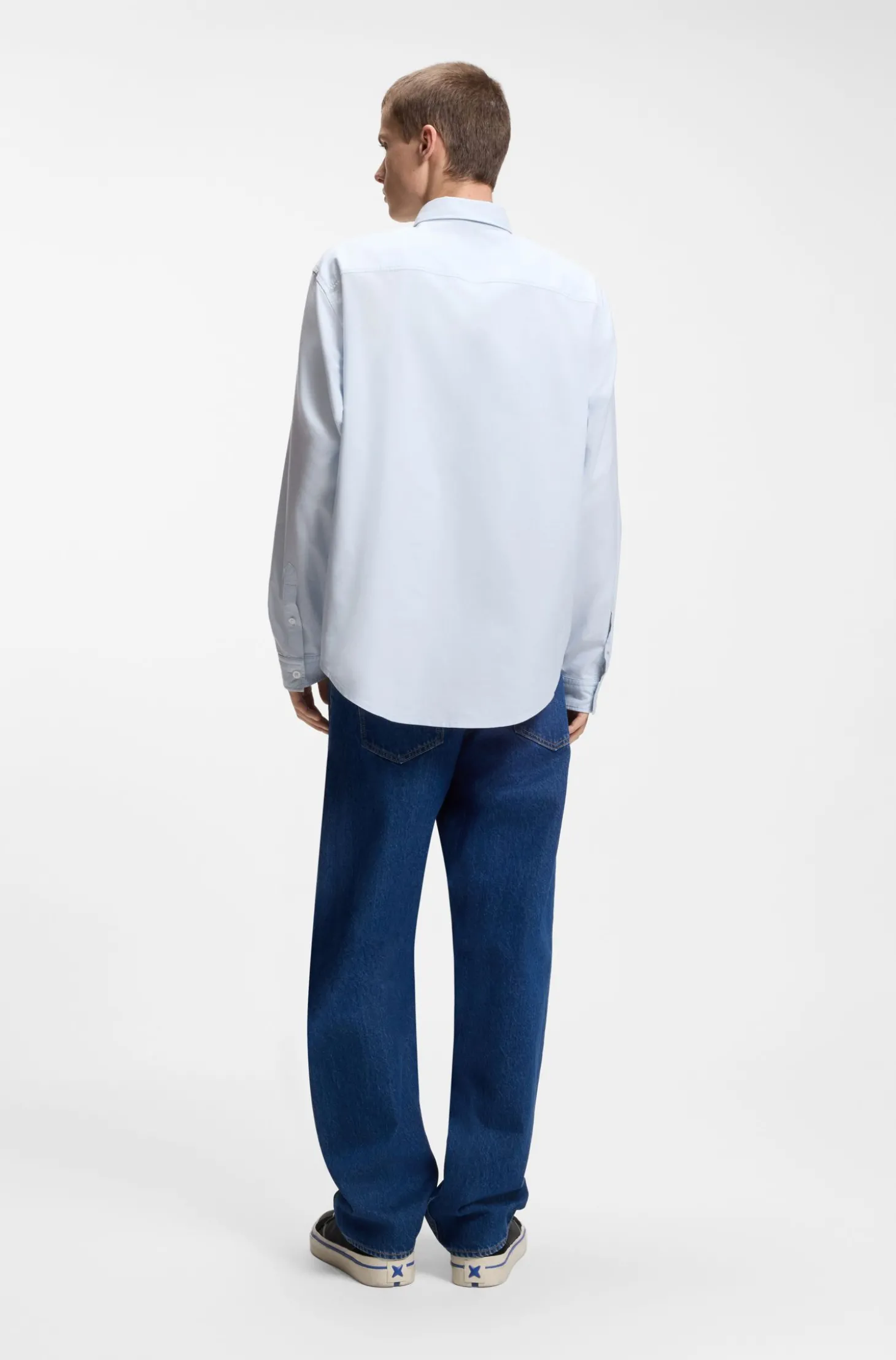 Oversized-Fit Hemd aus Oxford-Baumwolle mit Logo-Stickerei