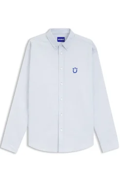 Oversized-Fit Hemd aus Oxford-Baumwolle mit Logo-Stickerei