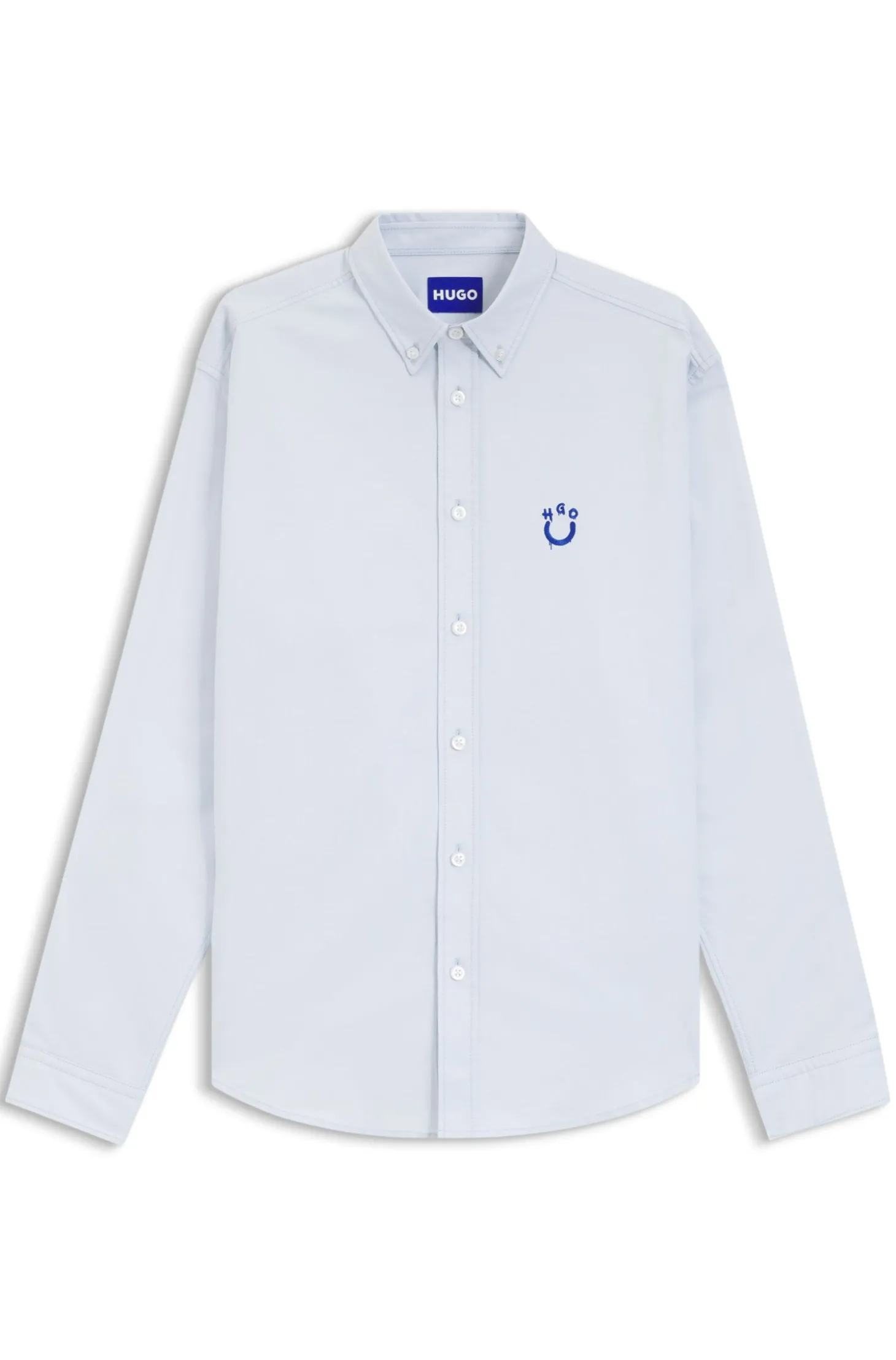 Oversized-Fit Hemd aus Oxford-Baumwolle mit Logo-Stickerei