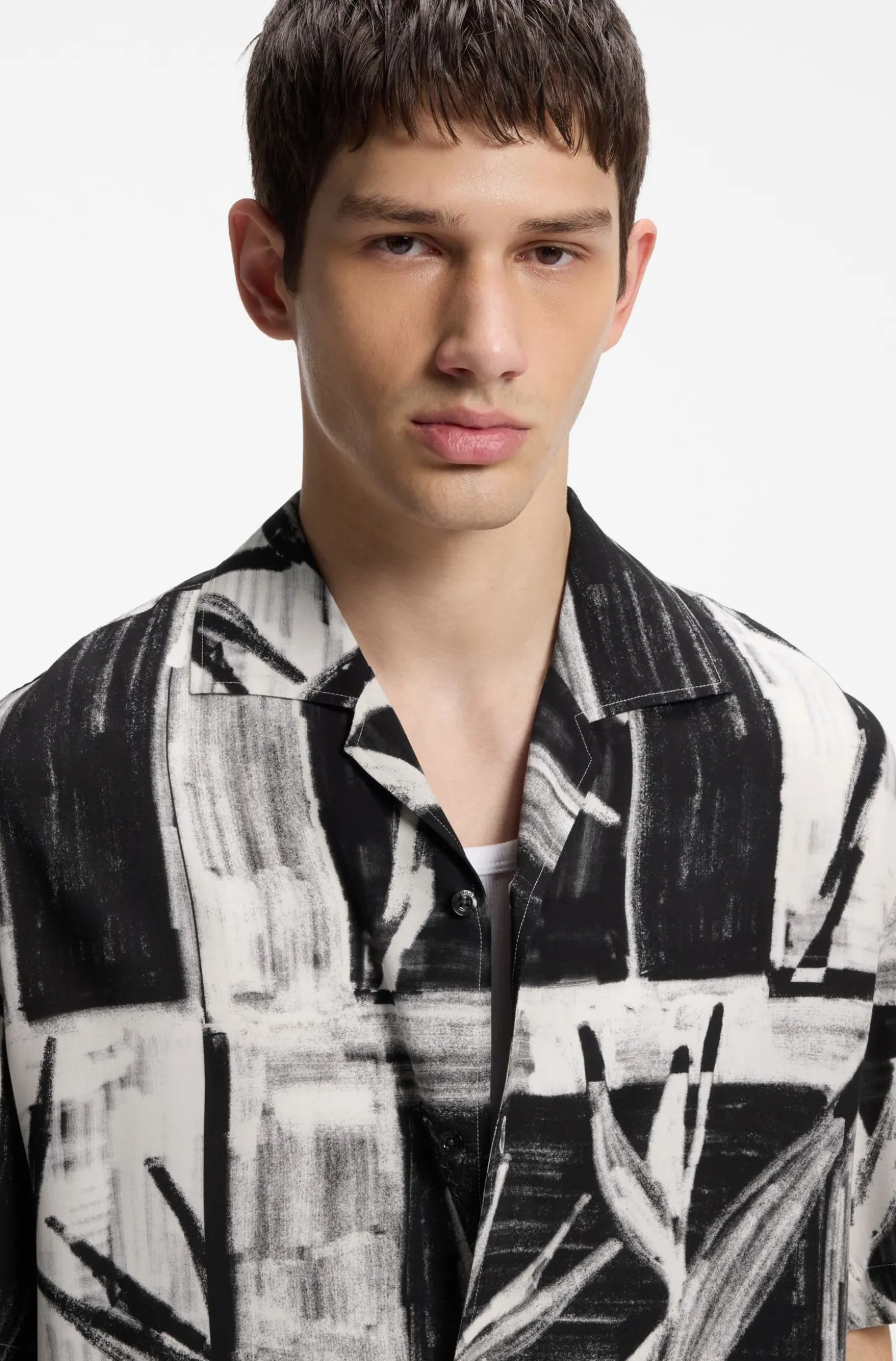 Oversized-Fit Hemd mit Print und Freizeitkragen