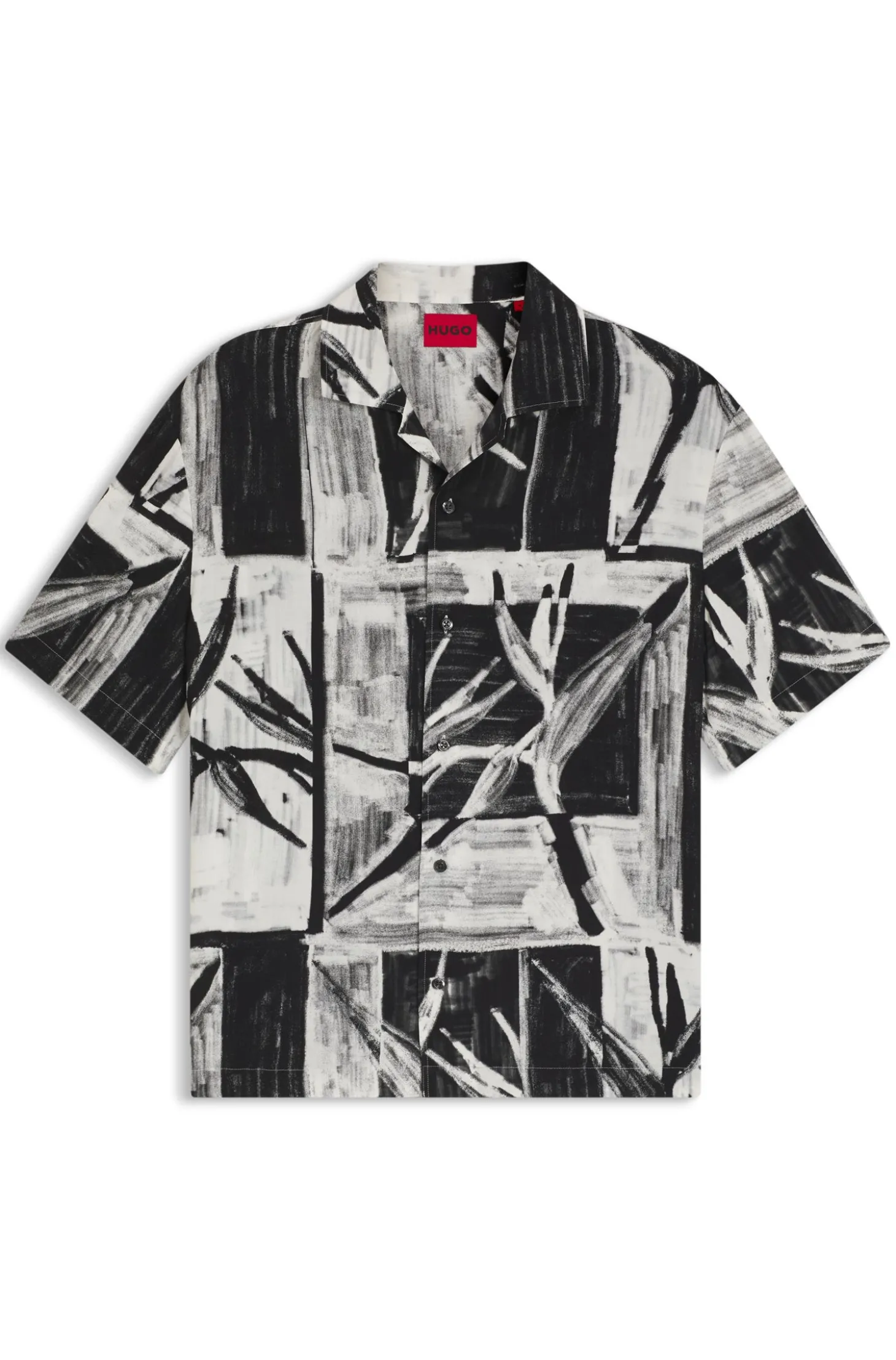 Oversized-Fit Hemd mit Print und Freizeitkragen