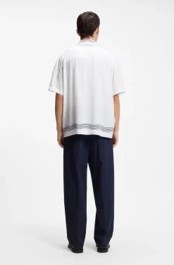 Oversized-Fit Hemd mit Print und Freizeitkragen