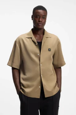 Oversized-Fit Hemd mit Stack-Logo-Besatz