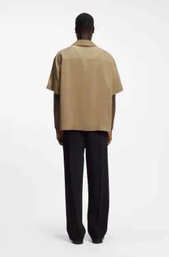 Oversized-Fit Hemd mit Stack-Logo-Besatz