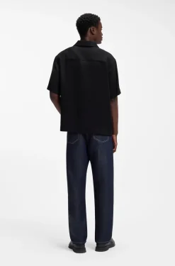 Oversized-Fit Hemd mit Stack-Logo-Besatz