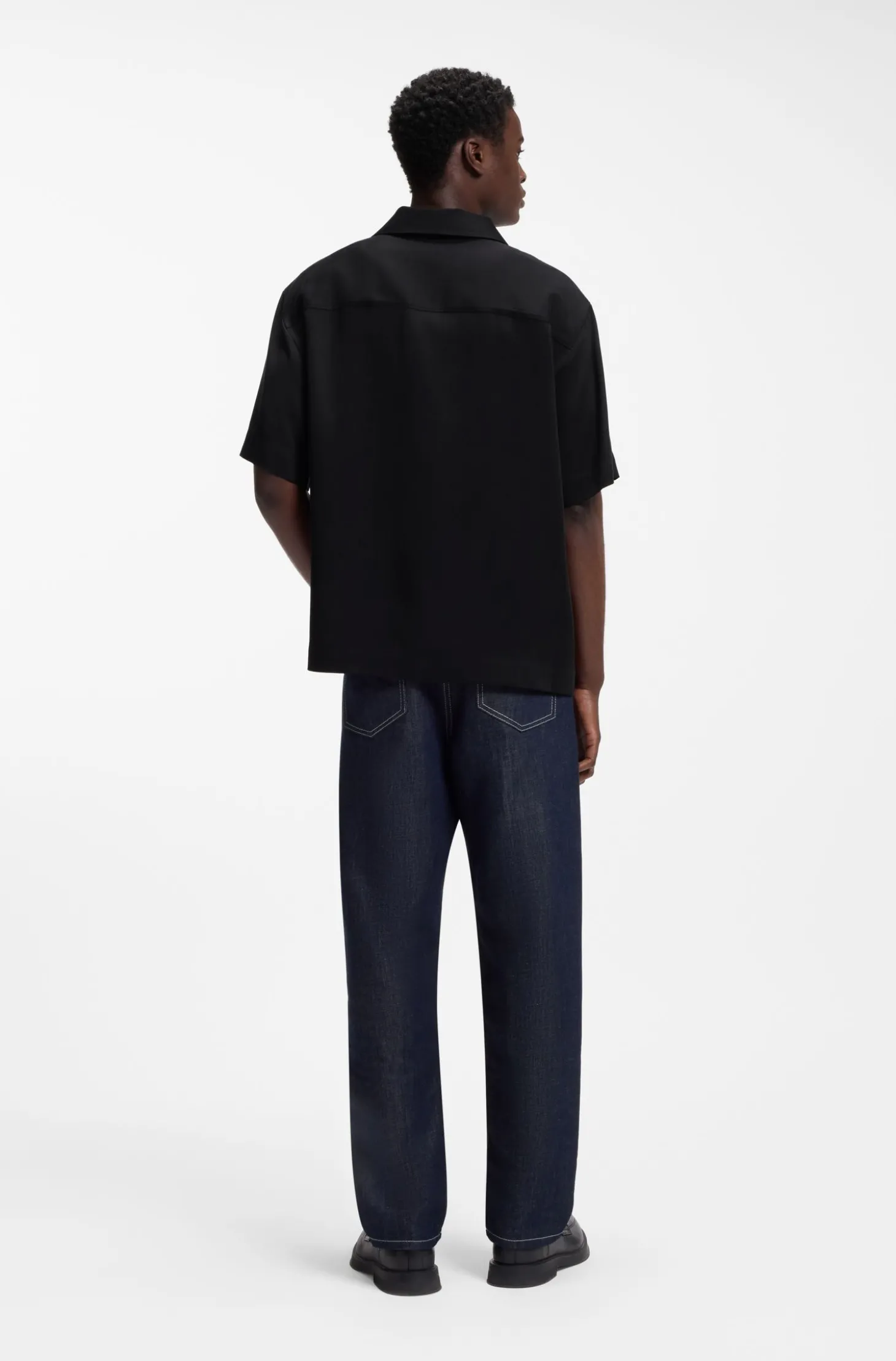 Oversized-Fit Hemd mit Stack-Logo-Besatz