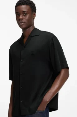 Oversized-Fit Hemd mit Stack-Logo-Besatz