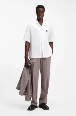 Oversized-Fit Hemd mit Stack-Logo-Besatz