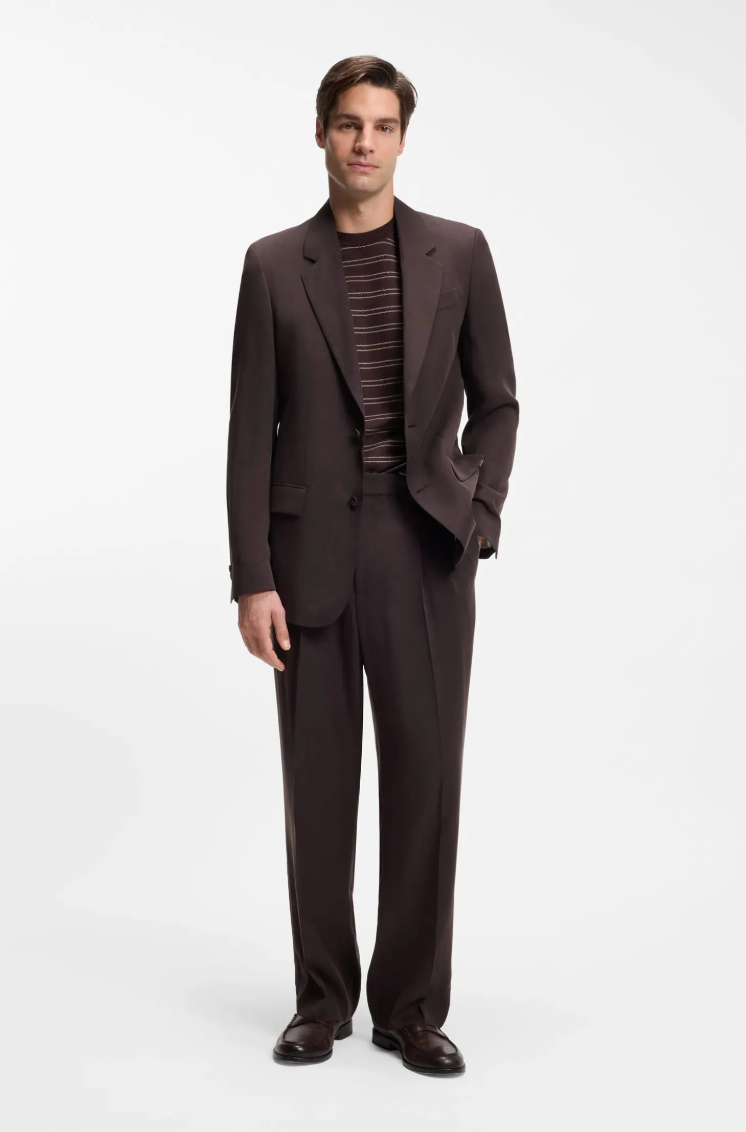 Oversized-Fit Hose aus drapiertem Twill