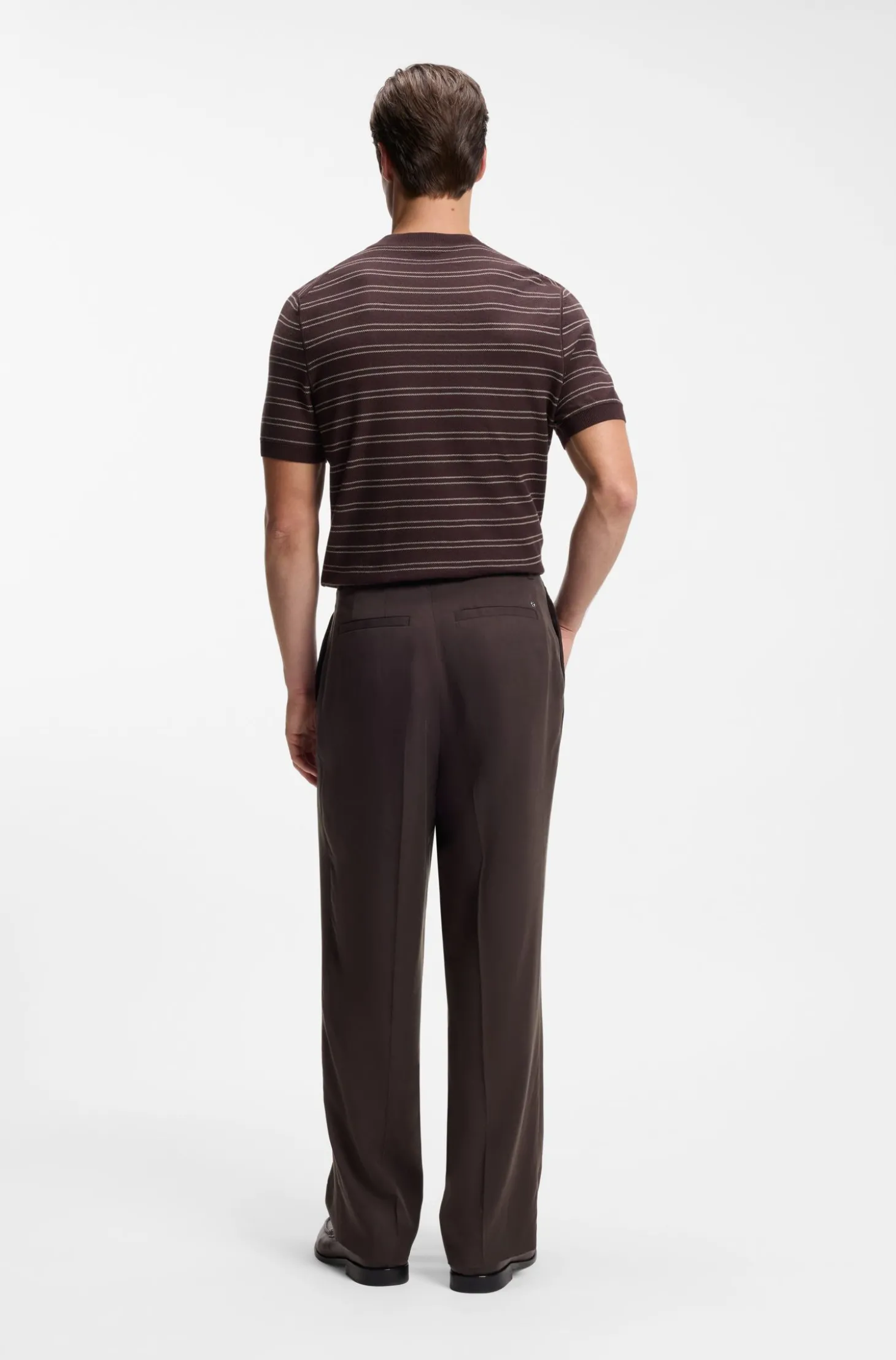 Oversized-Fit Hose aus drapiertem Twill