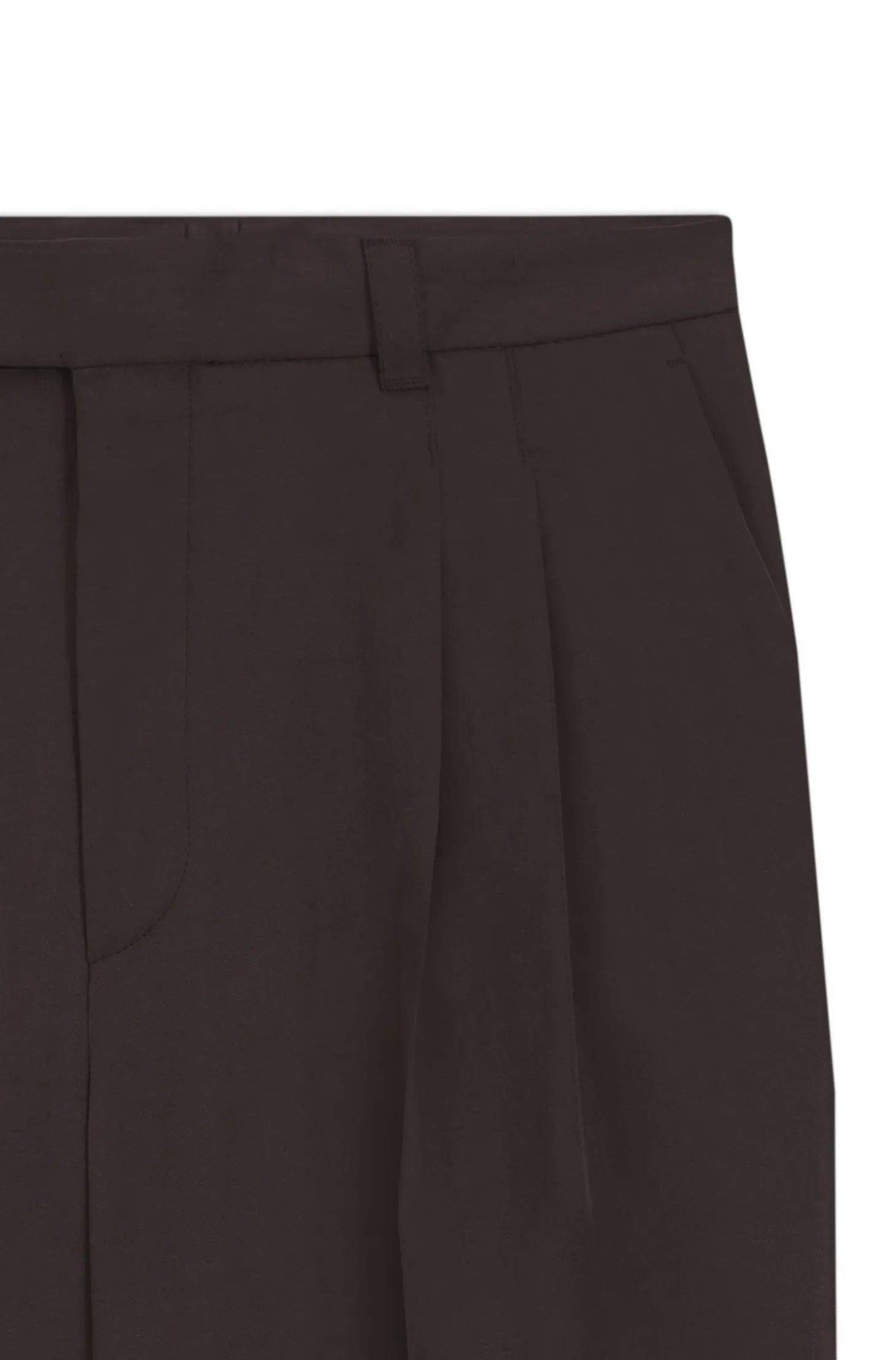 Oversized-Fit Hose aus drapiertem Twill