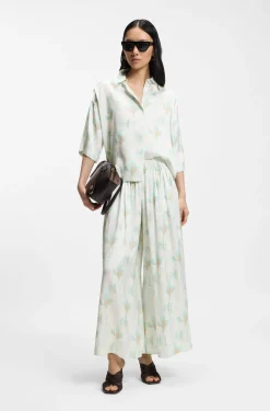 Oversized-Fit Hose mit weitem Bein und Blumenprint