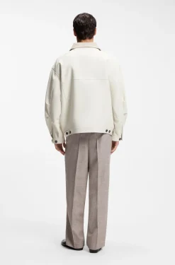 Oversized-Fit Jacke aus Nappaleder