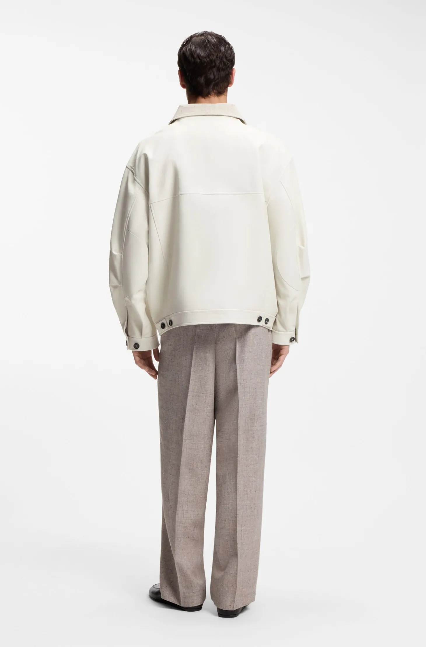 Oversized-Fit Jacke aus Nappaleder