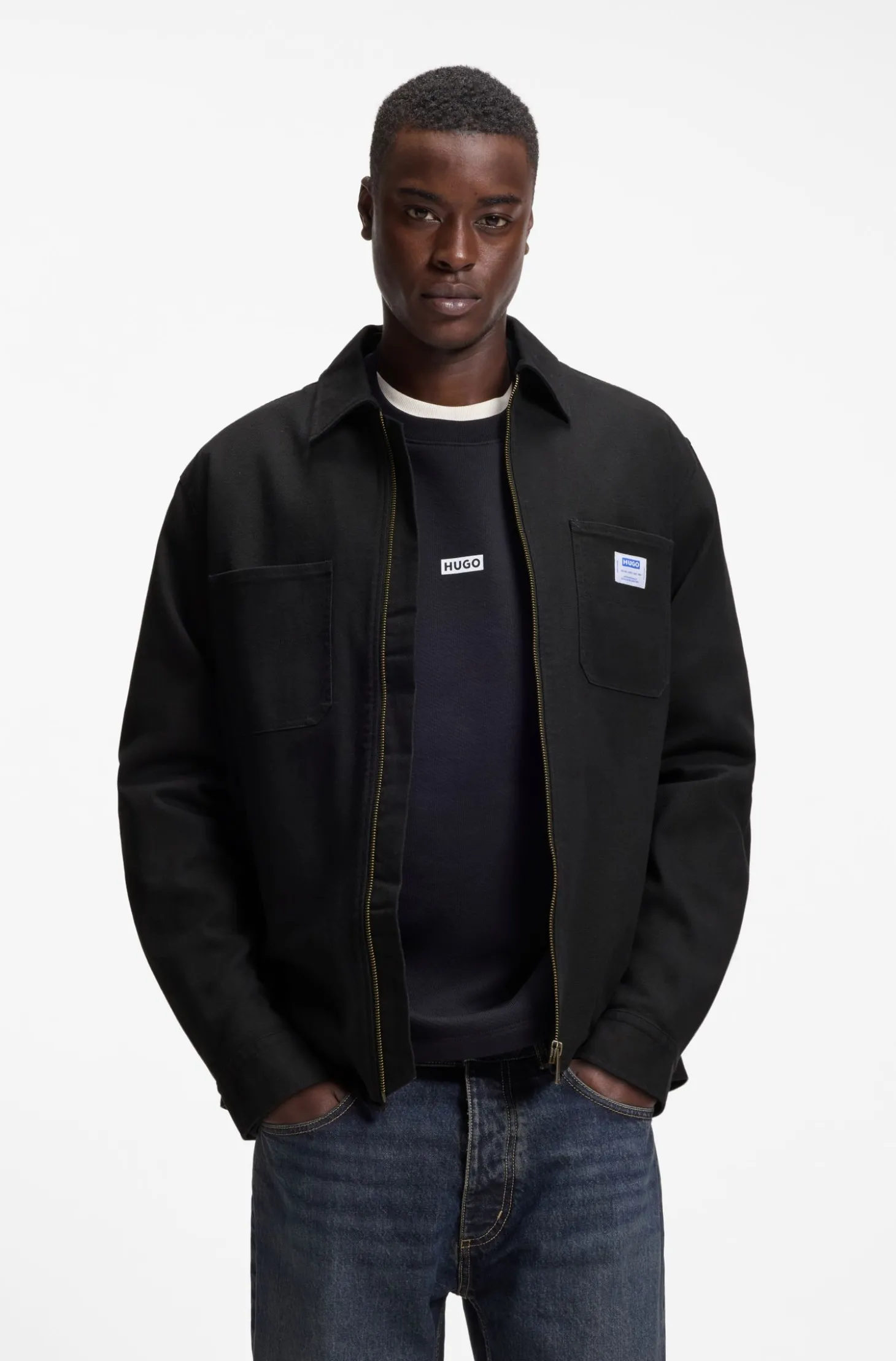 Oversized-Fit Overshirt aus Stretch-Baumwoll-Canvas